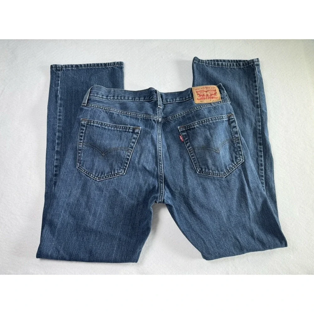 Levis 527 Slim Bootcut Jeans Mens 34x32 Medium Wash Blue Denim Pants